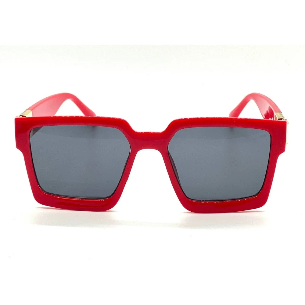 Classy Women Red Framed Sunglasses RED Frame UV400 Square Gafas Lentes‎ Mujeres
